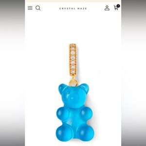 Crystal Haze - 🆕 Nostalgia Bear - Pave Connector - Gold Plated - Azure-Hostpick